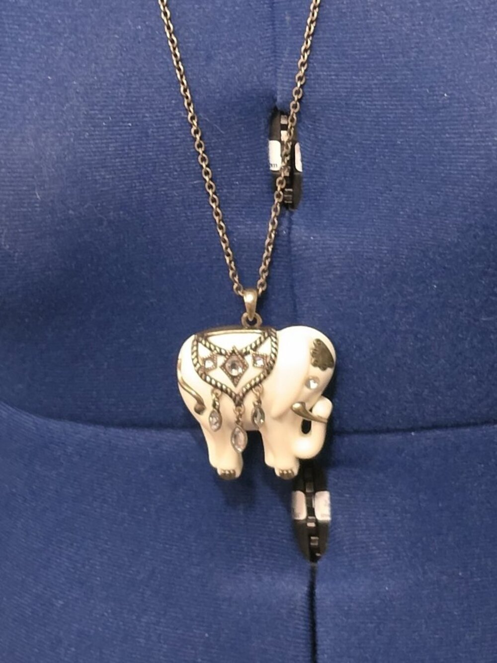 Elephant Necklace with Long Chain
